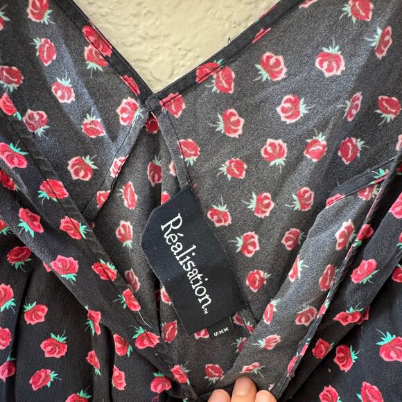 EUC $220 Realisation Par Isabelli Silk Mini Dress in Rosalita Floral | XXS - Picture 8 of 9